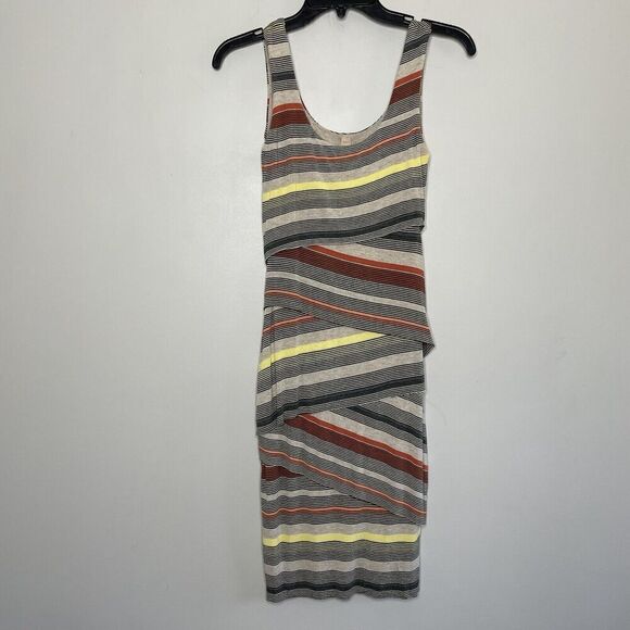 BAILEY 44 Dress Womens XS Sleeveless Striped Layered Sheath Stretch USA - Picture 1 of 9